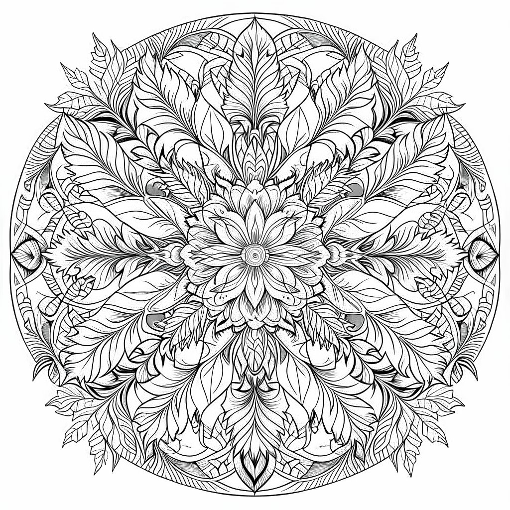 Flower Mandala Coloring Pages (5)