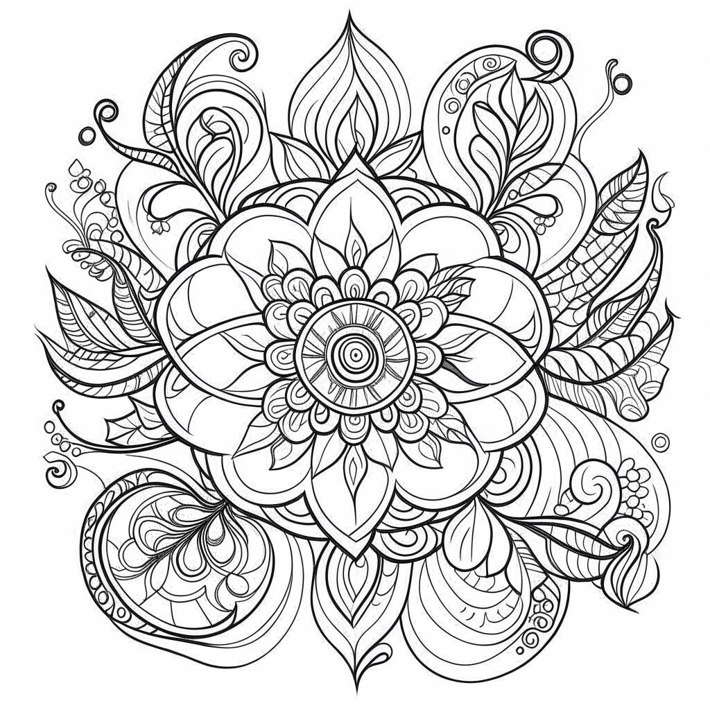 Flower Mandala Coloring Pages Easy M (3)