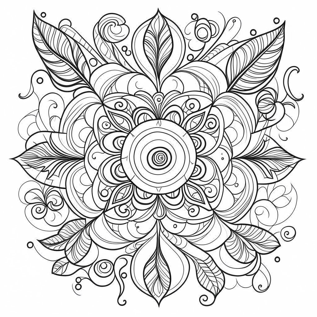 Flower Mandala Coloring Pages For Kids, Easy