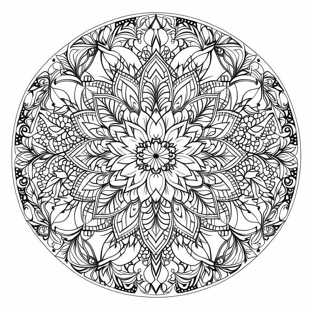 Flower and Mandala Coloring Pages