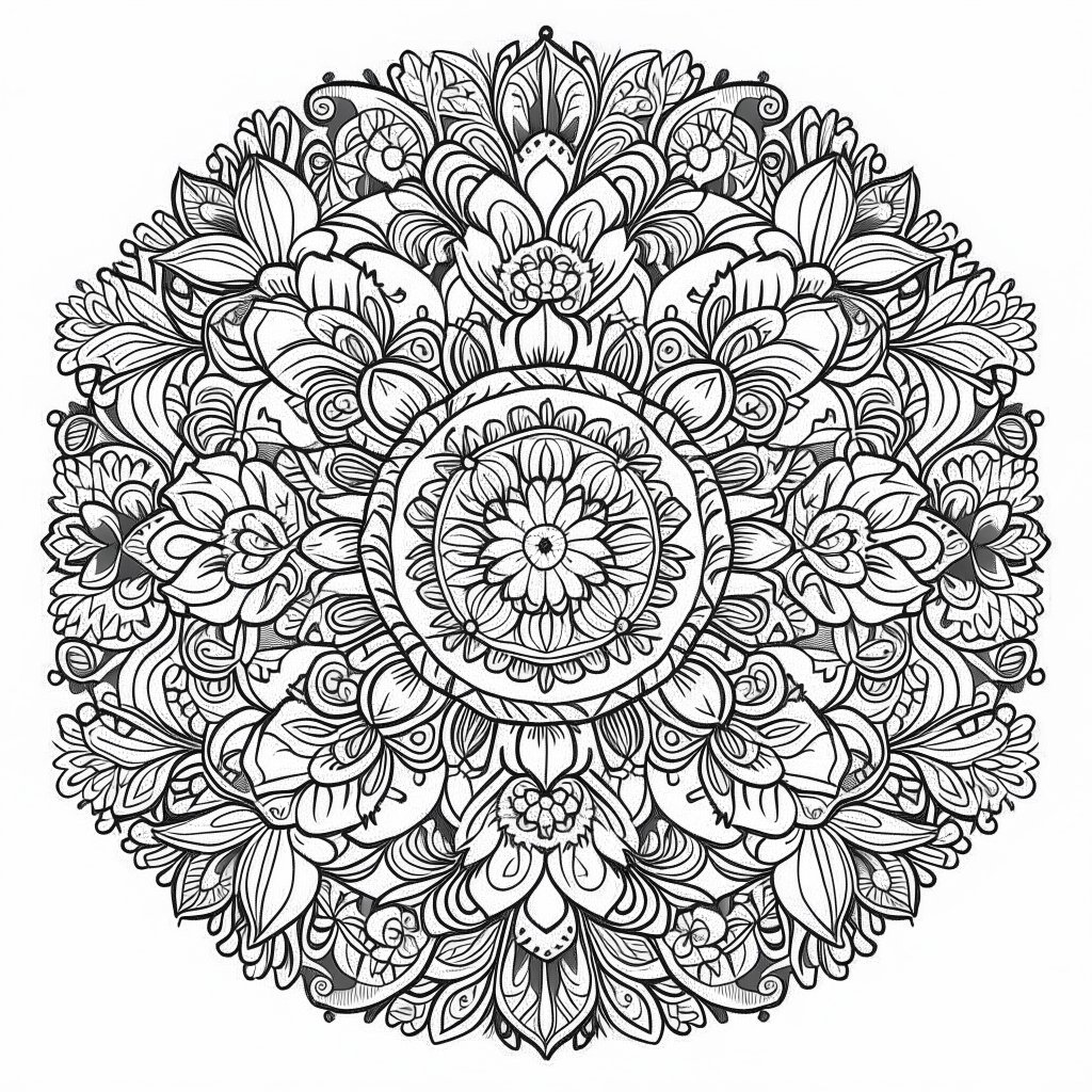 Heart and Love Mandala Coloring Pages