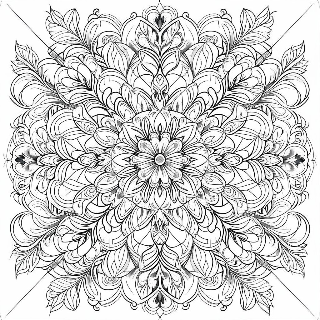 flower mandala coloring pages patterns
