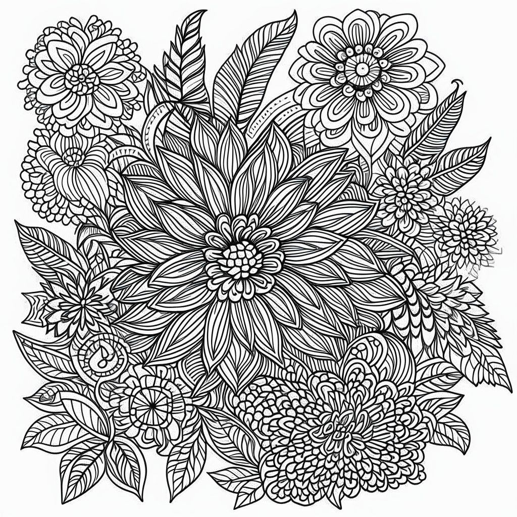 flower mandala coloring pages zentangle for kids