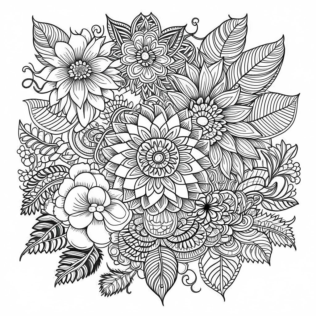 flower mandala coloring pages zentangle