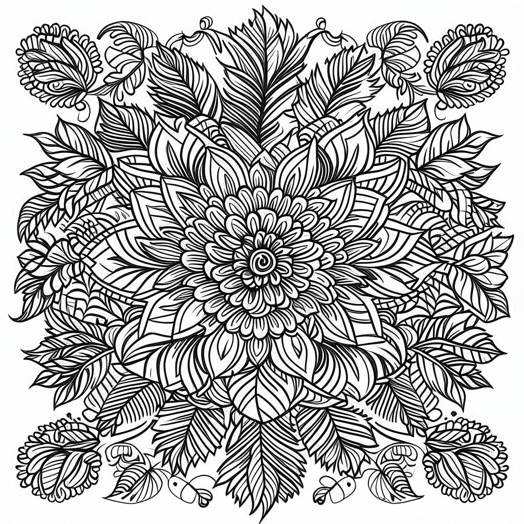 mandala coloring pages flower